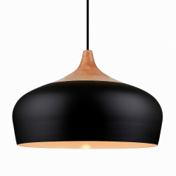 Colgante 180° ILUMINACIÓN GOURMET para 1 luz E27 36cm negro