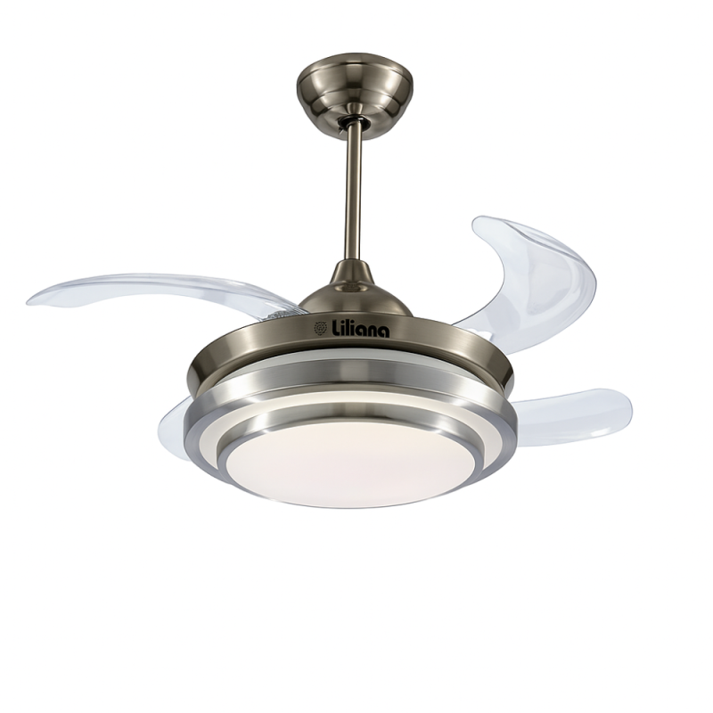 Ventilador de techo LILIANA VTHA604 retractil 42' 4 paletas plásticas gris