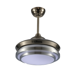 Ventilador de techo LILIANA VTHA604 retractil 42' 4 paletas plásticas gris