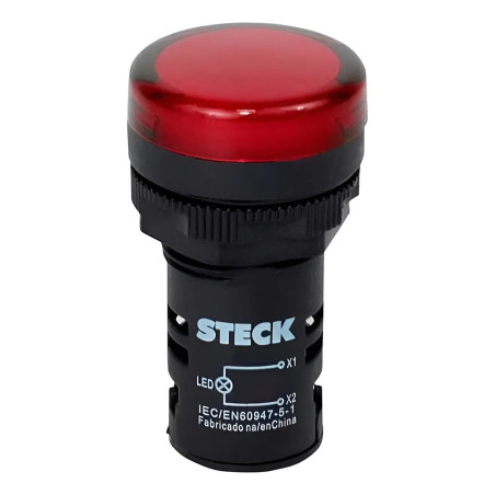 Piloto luminoso STECK 22mm azul 220V