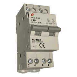 Llave conmutadora ELIBET din de 2 polos 32a 220v