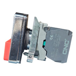 Pulsador doble CNC LAY4-BL8425 verde-rojo 1NA 1 NC metalico