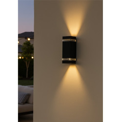 Aplique 180° ILUMINACIÓN TECH II bidireccional para 2 luces GU10 negro