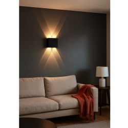 Aplique led 180° ILUMINACIÓN SIGMA con lupa 4W blanco dinámico negro