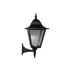 Farol CENTILUX para 1 luz E27 fundición con brazo de fijación negro