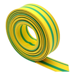 Tubo TACSA termo contraíble 4.8mm a 2.4mm 3/16 verde amarillo