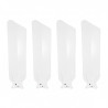 Juego de paletas para ventilador CONDOR VT120L chapa blanca