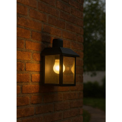 Farol SAN JUSTO RECTO de pared para 1 luz E27 negro