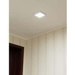 Plafón led MACROLED cuadrado 18W 1620lm 6000K luz fría