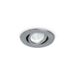Spot SAN LORENZO de embutir para 1 luz GU10 móvil platil