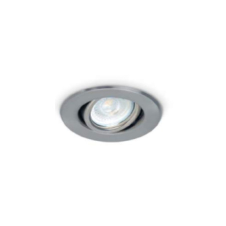Spot SAN LORENZO de embutir para 1 luz GU10 móvil platil
