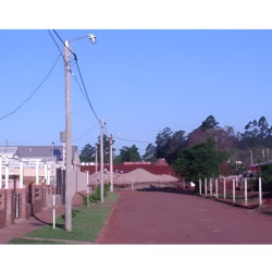 Luminaria LANIN E27 chapa policarbonato para columna