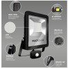 Reflector led MACROLED PRO IP65 20W 1900lm 6500K con sensor de movimiento Reflector led MACROLED PRO IP65 20W 1900lm 6500K con sensor de movimiento