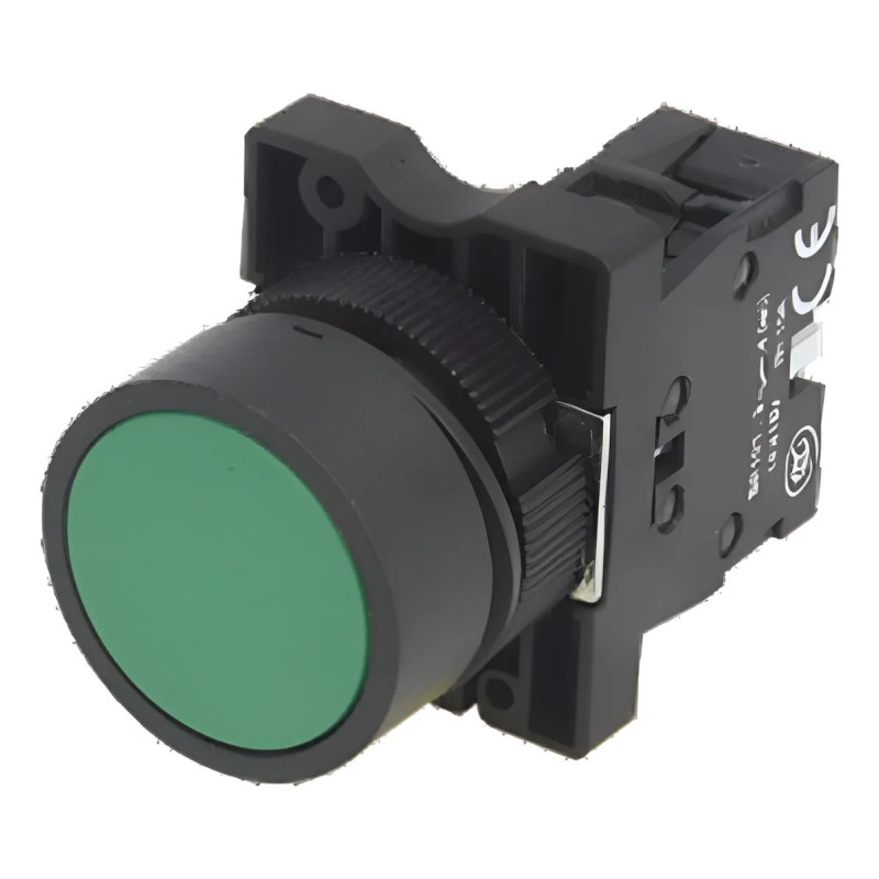 Pulsador rasante CNC LAY5-EA31 1na verde
