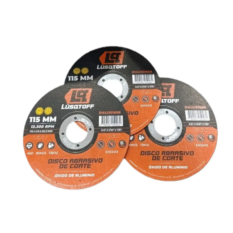 Disco de corte LUSQTOFF 115x1.6x22mm