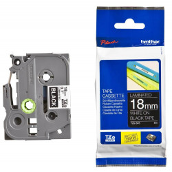 Repuesto rotuladora BROTHER TZE-345 (18mm x 8m) blanco/negro