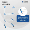 Tendedero para ropa SOUNO HOG0096 vertical de pie 3 niveles plegable blanco