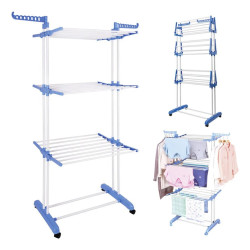 Tendedero para ropa SOUNO HOG0096 vertical de pie 3 niveles plegable blanco