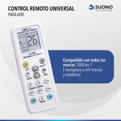 Control remoto universal para aire acondicionado SUONO HOG0031