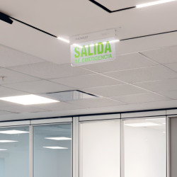Señalizador Led MACROLED salida de emergencia verde transparente