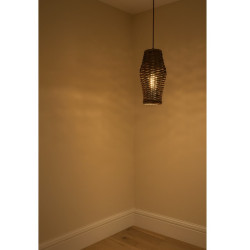Colgante CARILUX COSENZA para 1 luz E27 cilindro mimbre