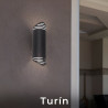 Aplique FERROLUX TECNO Turin para 2 luces GU10 negro