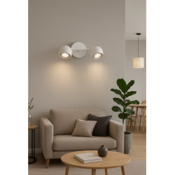 Aplique MARKAS ALYSSA para 2 luces GU10 barral blanco