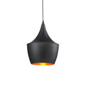 Colgante 180° ILUMINACIÓN BEAT FAT negro para 1 luz E27 esmaltado
