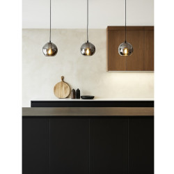Colgante 180° ILUMINACIÓN INGRID para 1 luz E27 cristal humo
