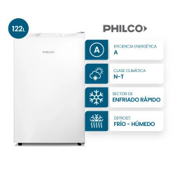 Heladera bajo mesada PHILCO PHBM0132B2 Cíclica 122 litros con congelador blanca