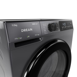 Lavarropas automático DREAN LFDR1114ISG0 Inverter carga frontal 11,5kg 1400rpm gris