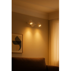 Aplique MARKAS ELVIZA para 2 luces GU10 blanco con cromo