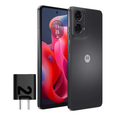 Celular MOTOROLA G24 4GB RAM 128GB gris con cargador REACONDICIONADO