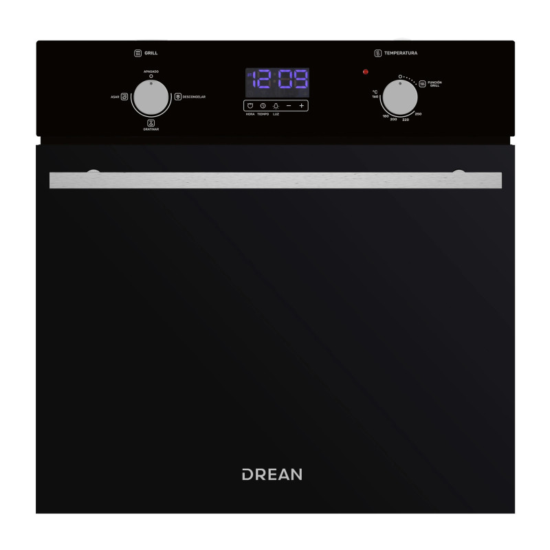 Horno a gas DREAN HGDR601CN digital 60 Litros empotrable negro
