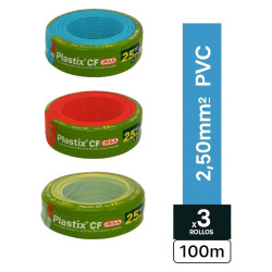 Combo cable unipolar IMSA 2.5mm2 3 por 100 metros