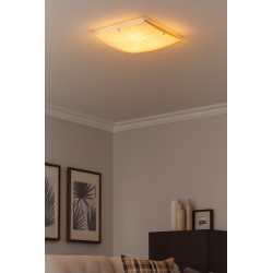 Plafón FERROLUX TORINO cuadrado para 2 luces E27 blanco satinado