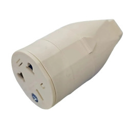 Ficha hembra RICHI polarizado combinado 10A con salida trasera