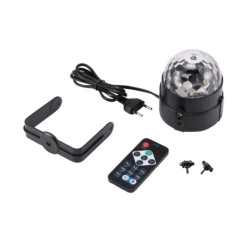 Mini bola disco led TBCin PARTY 3W RGB audiorítmica giratoria con control