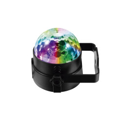Mini bola disco led TBCin PARTY 3W RGB audiorítmica giratoria con control