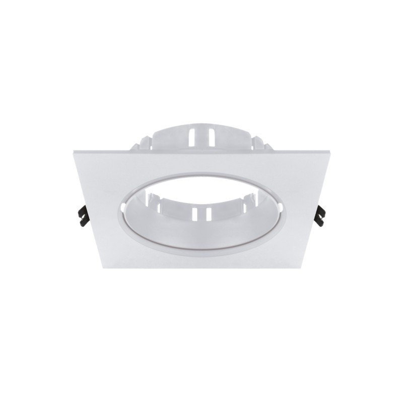 Embutido led MACROLED cuadrado para 1 luz AR111 GU10 móvil sin zócalo blanco Embutido led MACROLED cuadrado para 1 luz AR111 GU10 móvil sin zócalo blanco