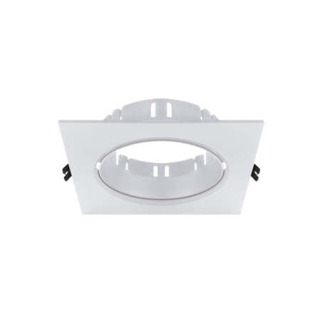 Embutido led MACROLED cuadrado para 1 luz AR111 GU10 móvil sin zócalo blanco