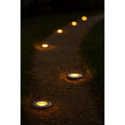 Embutido de piso TBCIN redondo GU10 acero inoxidable