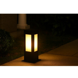 Farol sendero corto BOALUZ para 1 luz E27 negro