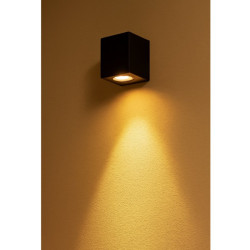 Aplique SAN JUSTO unidireccional rectangular para 1 luz GU10 negro