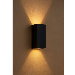 Aplique SAN JUSTO bidireccional rectangular para 2 luces GU10 negro