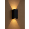 Aplique SAN JUSTO bidireccional rectangular para 2 luces GU10 negro