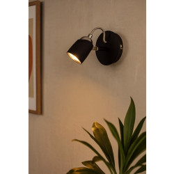 Aplique CANDIL para 1 luz GU10 con perilla de encendido negro