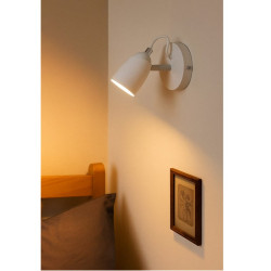 Aplique CANDIL para 1 luz GU10 con perilla de encendido blanco