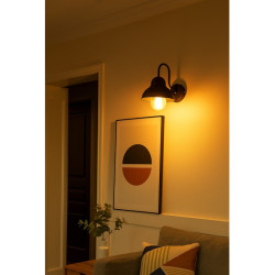 Aplique FERROLUX GALPONERO para 1 luz E27 negro