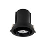 Cabezal led LUCCIOLA LOOK embutido orientable 24º 10W 3000K luz calida NEGRO
